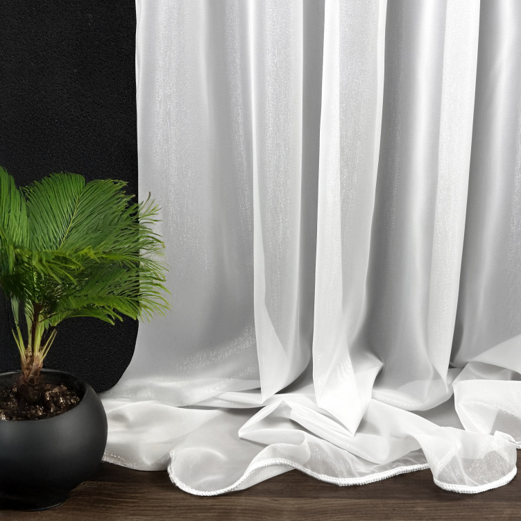 Ervi voálová záclona s olůvkem bílá - 7347 Svítivá Magic, metraž