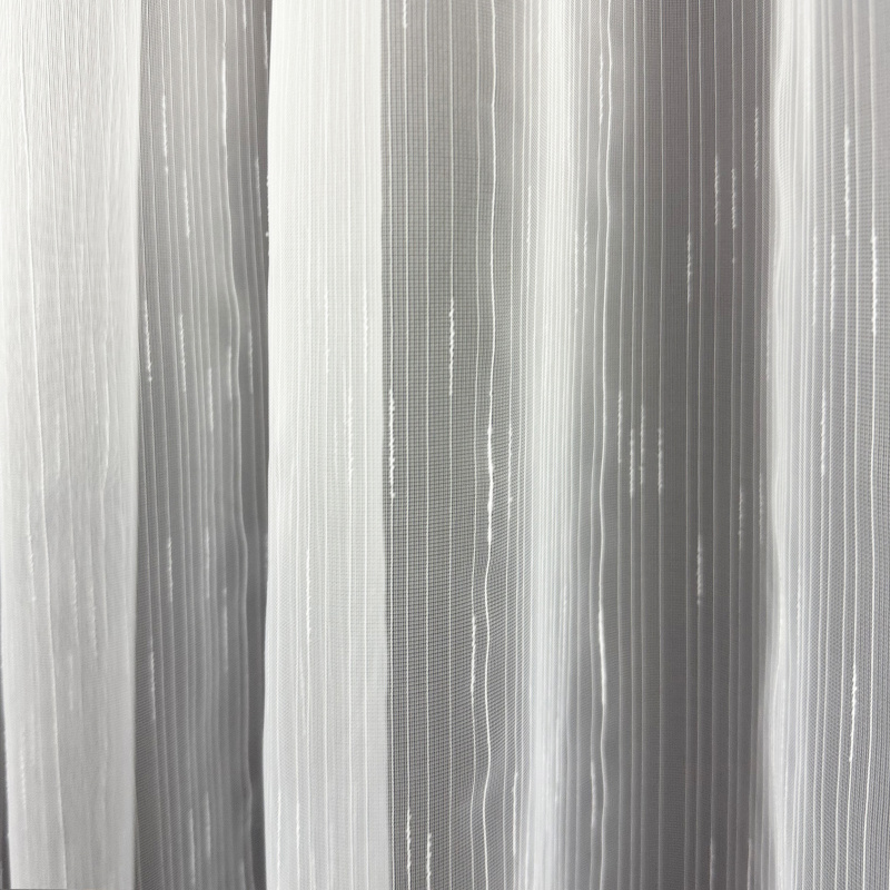 Ervi pruhovaná voálová záclona s olůvkem bílá - 9233, metraž