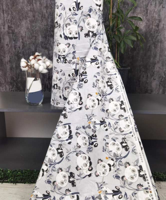 Ervi Bavlněná látka/plátno š.240cm Panda - 26188-3 metráž