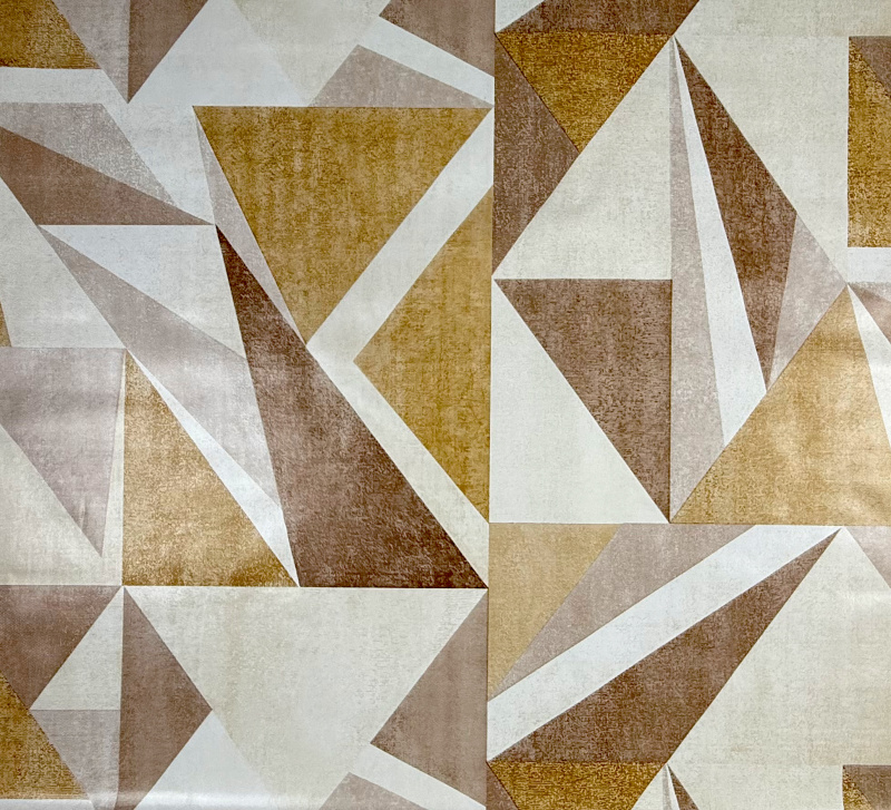 Ubrus PVC kulatý DC-530 – Hnědá geometrie (různé velikosti)