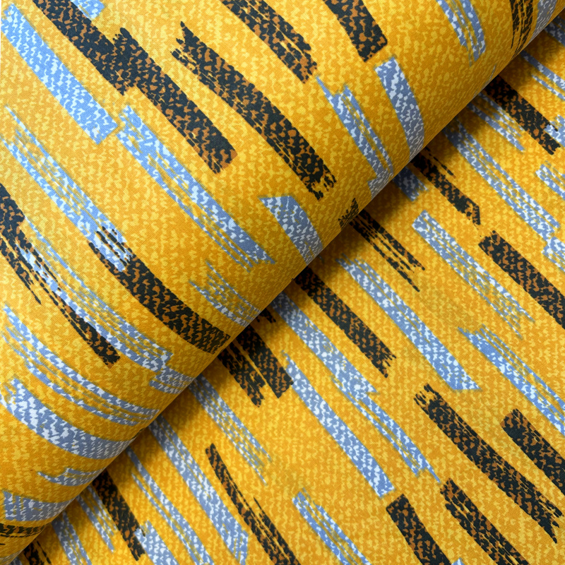 Ervi Bavlněná látka/plátno š.240cm Šmouhy na žlutém - 24205-11 metráž