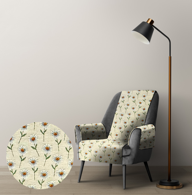 Ervi Gobelínový přehoz na křeslo - Romantické kopretiny